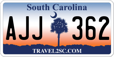 SC license plate AJJ362