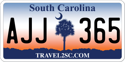SC license plate AJJ365