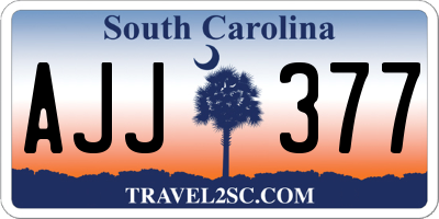 SC license plate AJJ377