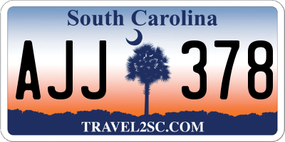 SC license plate AJJ378