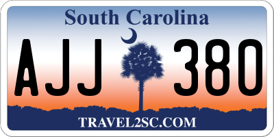 SC license plate AJJ380
