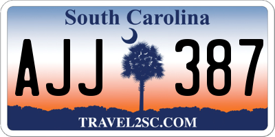 SC license plate AJJ387