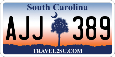 SC license plate AJJ389
