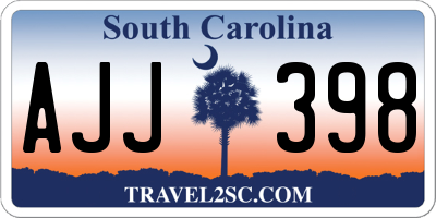 SC license plate AJJ398