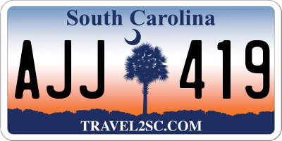 SC license plate AJJ419