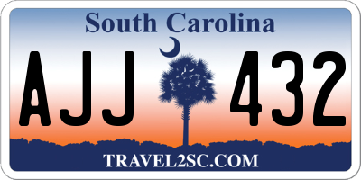 SC license plate AJJ432