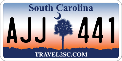 SC license plate AJJ441