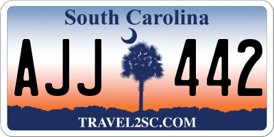 SC license plate AJJ442