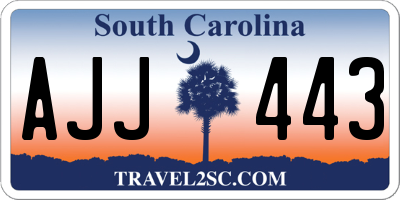 SC license plate AJJ443