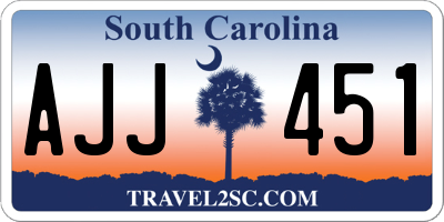SC license plate AJJ451