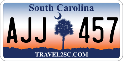 SC license plate AJJ457