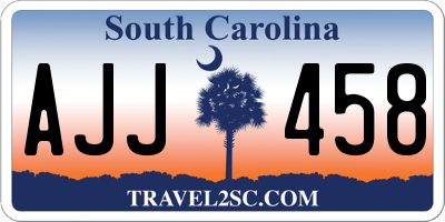 SC license plate AJJ458