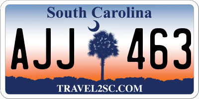 SC license plate AJJ463