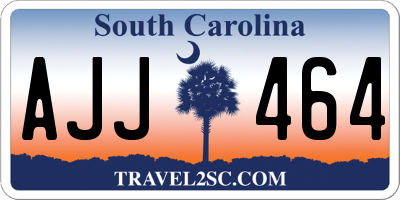 SC license plate AJJ464