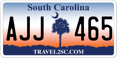 SC license plate AJJ465