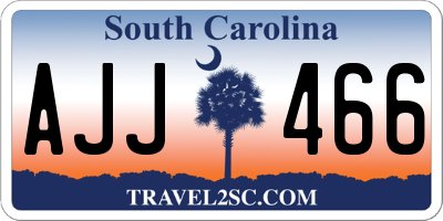SC license plate AJJ466