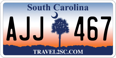 SC license plate AJJ467