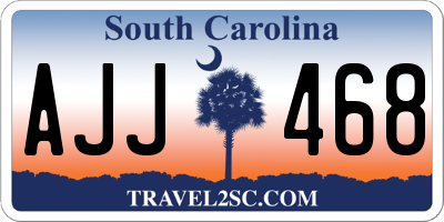 SC license plate AJJ468