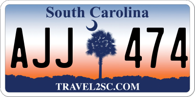 SC license plate AJJ474