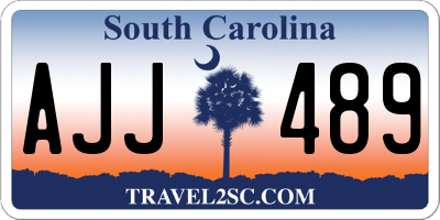 SC license plate AJJ489