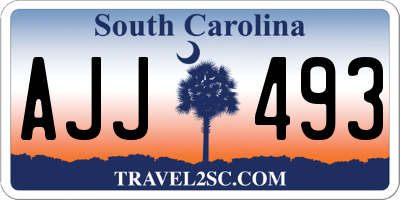 SC license plate AJJ493