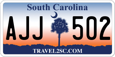 SC license plate AJJ502