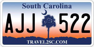 SC license plate AJJ522