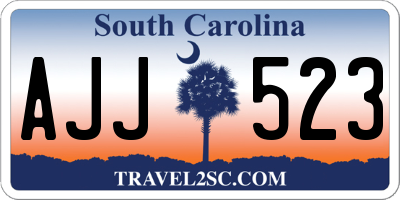 SC license plate AJJ523