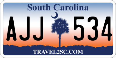 SC license plate AJJ534