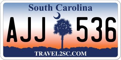 SC license plate AJJ536