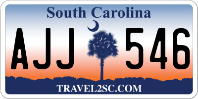 SC license plate AJJ546