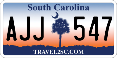 SC license plate AJJ547