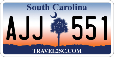 SC license plate AJJ551