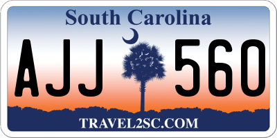 SC license plate AJJ560