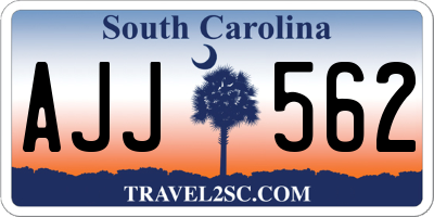 SC license plate AJJ562