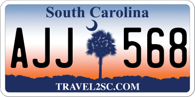 SC license plate AJJ568