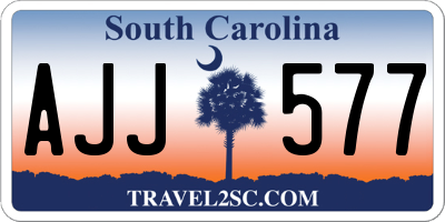 SC license plate AJJ577