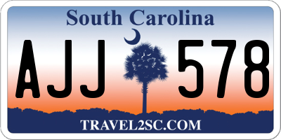 SC license plate AJJ578