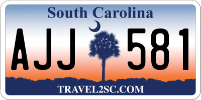 SC license plate AJJ581