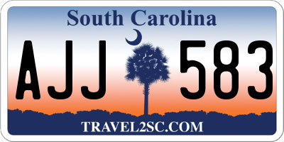 SC license plate AJJ583