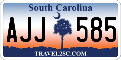 SC license plate AJJ585
