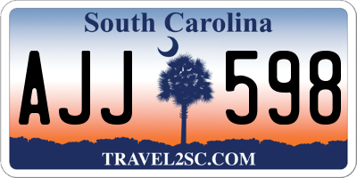 SC license plate AJJ598