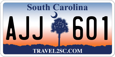 SC license plate AJJ601