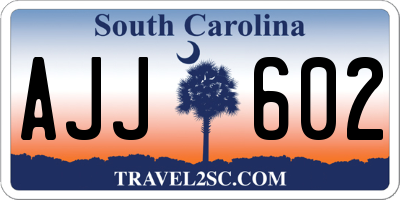 SC license plate AJJ602