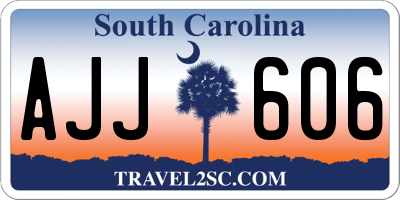 SC license plate AJJ606