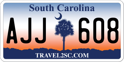 SC license plate AJJ608