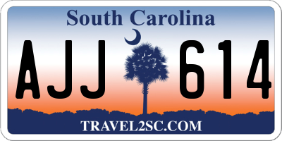 SC license plate AJJ614