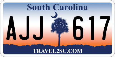 SC license plate AJJ617