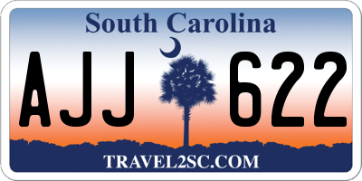 SC license plate AJJ622