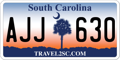 SC license plate AJJ630